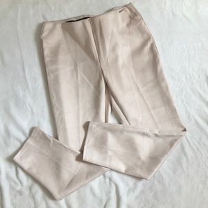 TTahari Palest Pink Faux Leath (Thin Suede) Pants